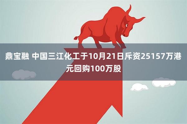 鼎宝融 中国三江化工于10月21日斥资25157万港元回购100万股