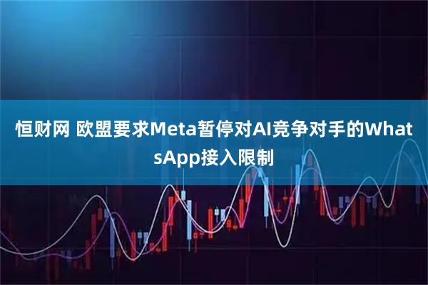 恒财网 欧盟要求Meta暂停对AI竞争对手的WhatsApp接入限制